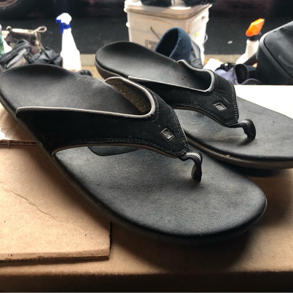 Spenco Men's Black Thong Flip-Flop Sandals Size 13 - Picture 3 of 9